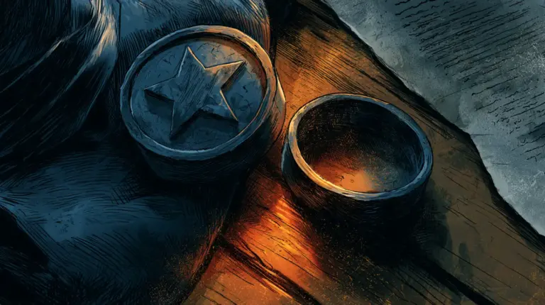 A solid star-stamped badge beside an empty hollow ring on a dark wooden surface, illustrating the difference between a HIPAA-certified vendor and one that is merely HIPAA-aware.